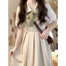 Women Midi Dresses - Apricot - View 5