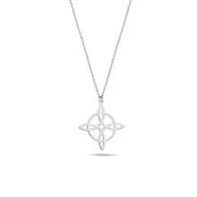 1 Stück modischer Hexen-Knoten Anhänger Edelstahl slawisches Amulett Halskette, geeignet für Männer und Frauen, glücksbringendes Geschenk