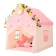Pink with floor cushions and star lights