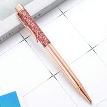 1PC Personalized Engraved Glitter Ballpoint Pen, Customized Quicksand Ballpoint Pen,Gift For Women, Stationery, Office Accessories,Writing Tools, School Supplies,Back To School