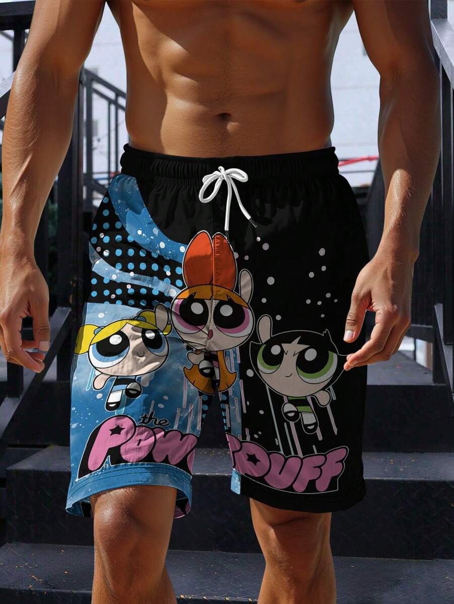 1 Stück Herren modische weite 3D Muster Cargo Shorts mit Kordelzug, leicht und atmungsaktiv, Lässig Zuhause Stil, geeignet für Straße, Laufen, Wandern, Camping, Reisen, Strand und Party/Urlaubsgeschenke