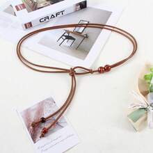 2pcs Leather Rope Waist Belt, Decorative For Dresses, Waist Cincher For Summer Fall, Autumn, Halloween