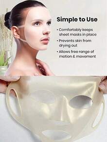 3d Facial Skin Care Tools: Ear-Hanging Mask Gel Sheet, Reusable Lifting Anti-Wrinkle Firming Ear Fixation, Mask Slows Down Moisture Evaporation, Fixed Mask, Non-Slip Ear Hook, Firming Mask, Ear-Hanging Mask Cover, 3d Moisture-Proof Mask, Fixed Mask, Silicone Material