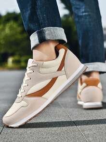 男士运动鞋、休闲鞋、户外鞋、跑鞋、网眼鞋、厚底运动鞋、乐福鞋、情侣鞋、工作鞋、派对鞋、大码、黑色 - 棕色 - 查看 3