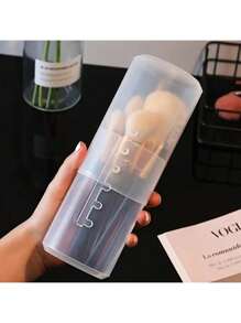 A Versatile Adjustable Desktop Brush With A Simple Dust-Proof Brush, Covered Makeup Brush, Pen Comb Storage, Telescopic Bucket, Portable With Cover