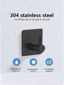 Gancio adesivo impermeabile in acciaio inossidabile resistente, gancio da parete per doccia, gancio adesivo per asciugamani da bagno e cucina. Gancio adesivo molto resistente, gancio in acciaio inossidabile impermeabile per appendere cappotti, cappelli, asciugamani, accappatoi - per bagno e camera da letto