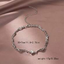1 pièce Collier avec pendentif en forme de cœur versatile et simple avec ailes créatives pour femmes