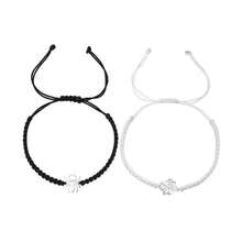 1对欧美流行蜘蛛网友谊不锈钢编织情侣手链