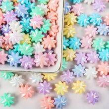 5 piezas de cuentas acrílicas multicolor de 29mm, con forma de flor espiral, para manualidades DIY de joyería, pulsera