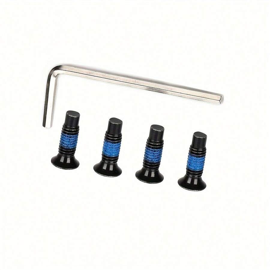 附带扳手的滑板车耳机螺丝 - 兼容小米 M365、Ninebot Max G30、ES/F 系列电动滑板车耳机锁定螺丝 - 耐用钨钢，黑色 - 骑行必备维护配件，滑板车零件