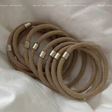 10条装高弹黑色发圈，女士适用，简约百搭，经久耐用，可扎马尾辫，也可作发圈、发绳、橡皮筋、发圈等，家居用品，护肤配件，发绳发带，头饰