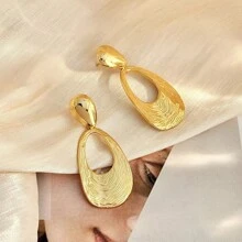 1 Paar einzigartige asymmetrische strukturierte Ohrringe, verleihen Eleganz und künstlerischen Touch für modischen Look, geeignet für den täglichen Gebrauch oder besondere Anlässe