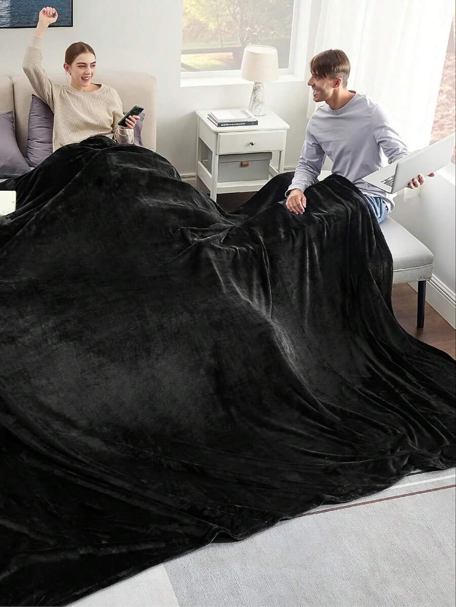 [Chăn lông cừu mềm nhẹ] Chăn lông cừu mềm nhẹ ấm áp 280GSM - Chăn cỡ lớn dùng cho giường, ghế sofa, ghế dài, du lịch, cắm trại, trang trí mùa thu, trang trí mùa thu, trang trí phòng - Nhiều màu - Xem 1