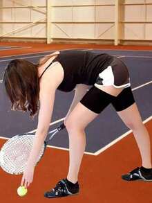 1双女士防摩擦大腿带，弹性防摩擦腿套，高弹硅胶防摩擦保护腿套，防勾丝大腿绑带，防止大腿擦伤 - 黑色 - 查看 6