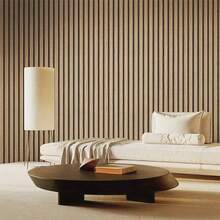 1 Roll Striped Textured Self-Adhesive Wallpaper, Removable Wall Paper, Suitable For Cabinet, Furniture Renovation, Wall Decor, Home Decoration, Room, Kitchen, Bedroom, Living Room - Yellow - View 3