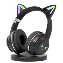 Bluetooth Earphones, Foldable Breathable Color Light, Wireless Bluetooth 5.0, Can Be Connected And Used With Mobile Phones, Tablets, And Other Devices. - 黑色 - 查看 1