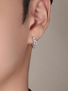 2pcs Luxury Coiled Dragon Stud Earrings, Unisex, Unique Exquisite Niche Gift