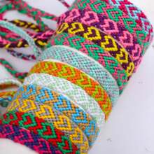 20pcs/Pack Adjustable Handmade Woven Bracelet, Colorful Bracelets For Women, Unisex Random Color Friendship Wrist Jewelry Gift