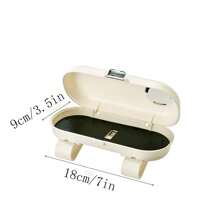 1pc Car Sunglass Holder Clip, Multifunctional Glasses Case On Visor, Convenient Sunglasses Storage Box For Automobile