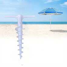 1pc Anchor Design Outdoor Umbrella Base, And Sturdy Support For Umbrella In Strong Wind, Easy To Install Beach Umbrella Anchor - White - View 1
