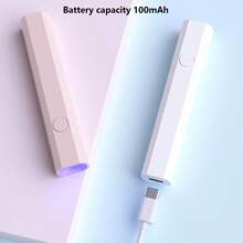 1 件便携式 UV 美甲灯、迷你美甲灯、无线充电 USB 快速美甲烘干机、粉色无线美甲灯、小型便携式电池美甲烘干机、手持式光疗灯、多功能可旋转美甲沙龙光疗设备、美甲用品、美甲工具、美甲工具、返校、指甲、按压式美甲工具 - 彩色 - 查看 4