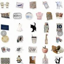 Stickers Aesthetic Laptop Stickers Decals 57 Pcs For Water Bottle Laptop Computer Skateboard Bumper,Aesthetic Stickers For Kids Teens Girls, School Supplies,Back To School