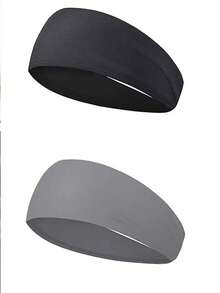 1 件男士薄款吸湿排汗户外弹性透气头带，黑色 - 黑色 - 查看 10