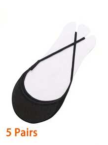 1/5 Paar unsichtbare Boot Socken für Damen Sommer Silikon rutschfeste Socken für High Heels Schuhe, Eisseidenfeiner halber Fuß Halter Socke