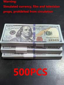 Realistic Small Simulation Prop Banknotes, 100/300/900 Novel Small Prop Banknotes, Realistic Small Dollar Toy Banknotes, Suitable For Various Holiday Party Supplies, Handmade DIY Decorations, Parties, Weddings, Bars, And KTV Party Props