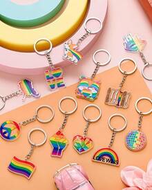 Gay Keychain Lgbtq Accessories Bulk Gay Stuff Men Women Keyring Transgender - Vivid - View 3