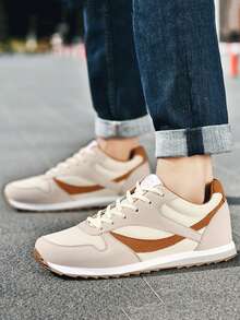 男士运动鞋、休闲鞋、户外鞋、跑鞋、网眼鞋、厚底运动鞋、乐福鞋、情侣鞋、工作鞋、派对鞋、大码、黑色 - 棕色 - 查看 2