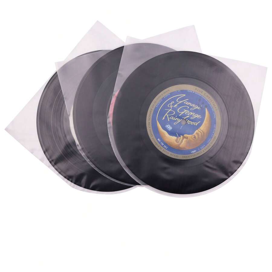 Mayrecords 50PCS 7inch Clear Inner Sleeves Anti-Static 3 Mil Plastic Vinyl Record Cover 7in EP Protective Sleeves For 7'' Record 45 RPM - Clear - View 1