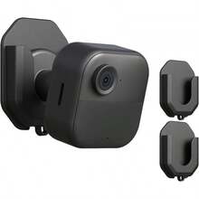 No Drill Ring Indoor Cam Adhesive Wall Mount Bracket, Strong Durable Adhesive Camera Mount Stand Ring Indoor Cam(1st Gen And 2nd Gen) Blink Camera Mount, 2 Pack Mount Bracket - Black - View 1