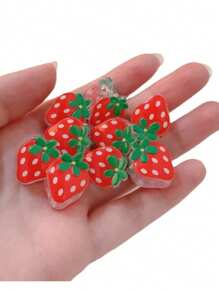 10/15pcs Cute Strawberry & Cherry Hair Clips, Sweet Bangs & Flyaway Hair Clips, Suitable For Any Occasion Fall Winter Claw Clip Hair Accessories For Women For Vacation Outfits Woman