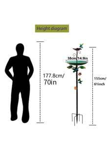 1pc Vintage Cast Iron Bird Bath & Feeder - Metal Design Easy To Clean, Stable 5-Claw Base, Ideal For Garden, Lawn & Holiday Decor, Perfect For Bird Watchers, Christmas & Garden Decoration