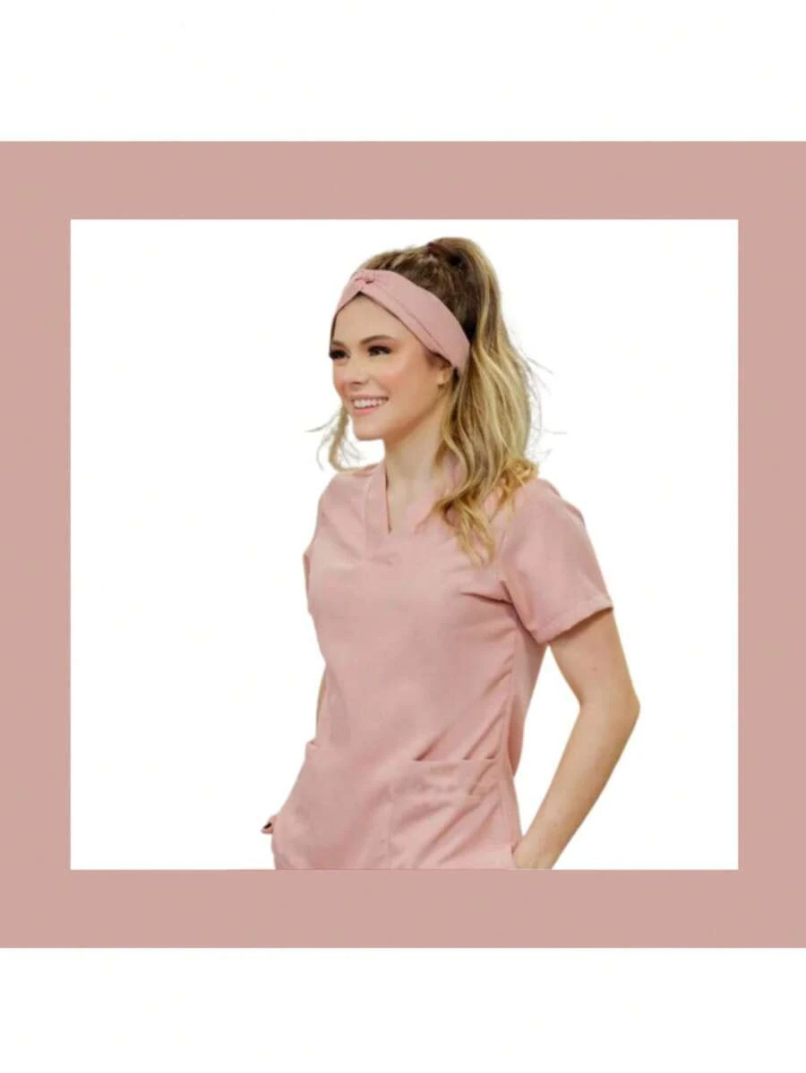Women's Surgical Pajamas Hospital Set Scrub Private Comfortable Uniform - 乾枯玫瑰色 - 查看 1