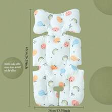 1 pieza Cojín de asiento de cochecito de bebé con estampado de dibujos animados, alfombrilla acolchada blanda para comodidad de portabebés y cochecitos, cojín acolchado suave para cochecito de bebé, diseño ergonómico para la comodidad del bebé en el cochecito - almohadón - Ver 16