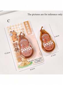 1pc Women's Brown Creative Card Holder Sticker Suitable For DIY Planner, Creative Gift, Practical School Supplies,Back To School