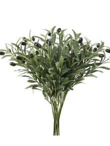 3pcs Artificial Olive Tree Branches, Suitable For Vases, Fake Olive Tree Branches With Green Leaves, Applicable For Centerpiece Decor, Home Decor, Coffee Table Decor - Style B - View 6