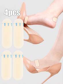 4pcs Heel Grips, Anti-Friction, Shoe Heel Cushion Pads For Leather Shoes And High Heels, Heel Protector Anti-Chafing Pads