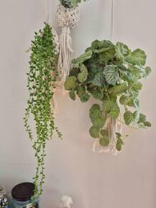 40/70cm Artificial Hanging Vines Fake Begonia Plants Silk Grape Rattan Real Touch Vivid Vine Leaves Hanging Scindapsus Garland For Home Garden Indoor Balcony Decor Without Pot 1pc