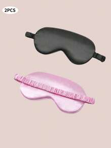 2 paquetes de máscara de ojos de seda de morera, máscara de ojos que bloquea la luz, transpirable