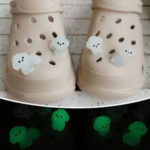 4pcs/Set - Glow-In-The-Dark & Regular Cute Puppy (Glow-In-The-Dark Requires Light Exposure To Glow), Sandals Slippers DIY Decoration Accessories, Shoe Charms, Perfect Gift, Charming Decor - Multicolor - View 6