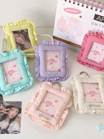 1 件可爱卡片盒吊坠、照片展示吊坠、追星小卡片吊坠、包链、包饰、卡片盒、钥匙链以及适合学校、旅行、日常生活的悬挂配件