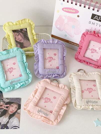 1 件可爱卡片盒吊坠、照片展示吊坠、追星小卡片吊坠、包链、包饰、卡片盒、钥匙链以及适合学校、旅行、日常生活的悬挂配件