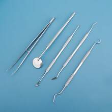 牙科工具、牙签清洁套装、舌头清洁器、不锈钢牙签套装 - 可重复使用,便携式储物盒,方便户外野餐、露营、旅行和日常使用 - 銀色 - 查看 12