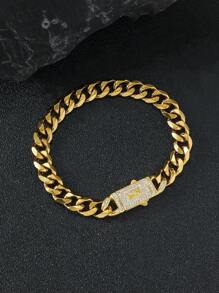 1 Piece Hip Hop Bling Iced Out Gold Silver Color CZ Cuban Miami Chain Necklace Link Chain For Men Rapper Jewelry