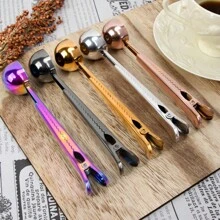 1PC Custom Coffee Scoop And Clip,Personalized Coffee Measuring Spoon,Gift For Coffee Lover,Coffee Bag Clip,Custom Coffee Lover's Gift
