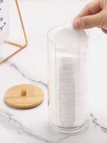 3pcs Vanity Makeup Storage Organizer, Q-Tip Holder Bathroom Container, Round Pad/Floss Dispenser, For Sorting And Storing