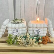 Hộp đựng bong bóng nhựa Epoxy pha lê tự làm, Hộp đựng thạch cao vuông, Khuôn silicon cốc đựng nến - trắng - Xem 6